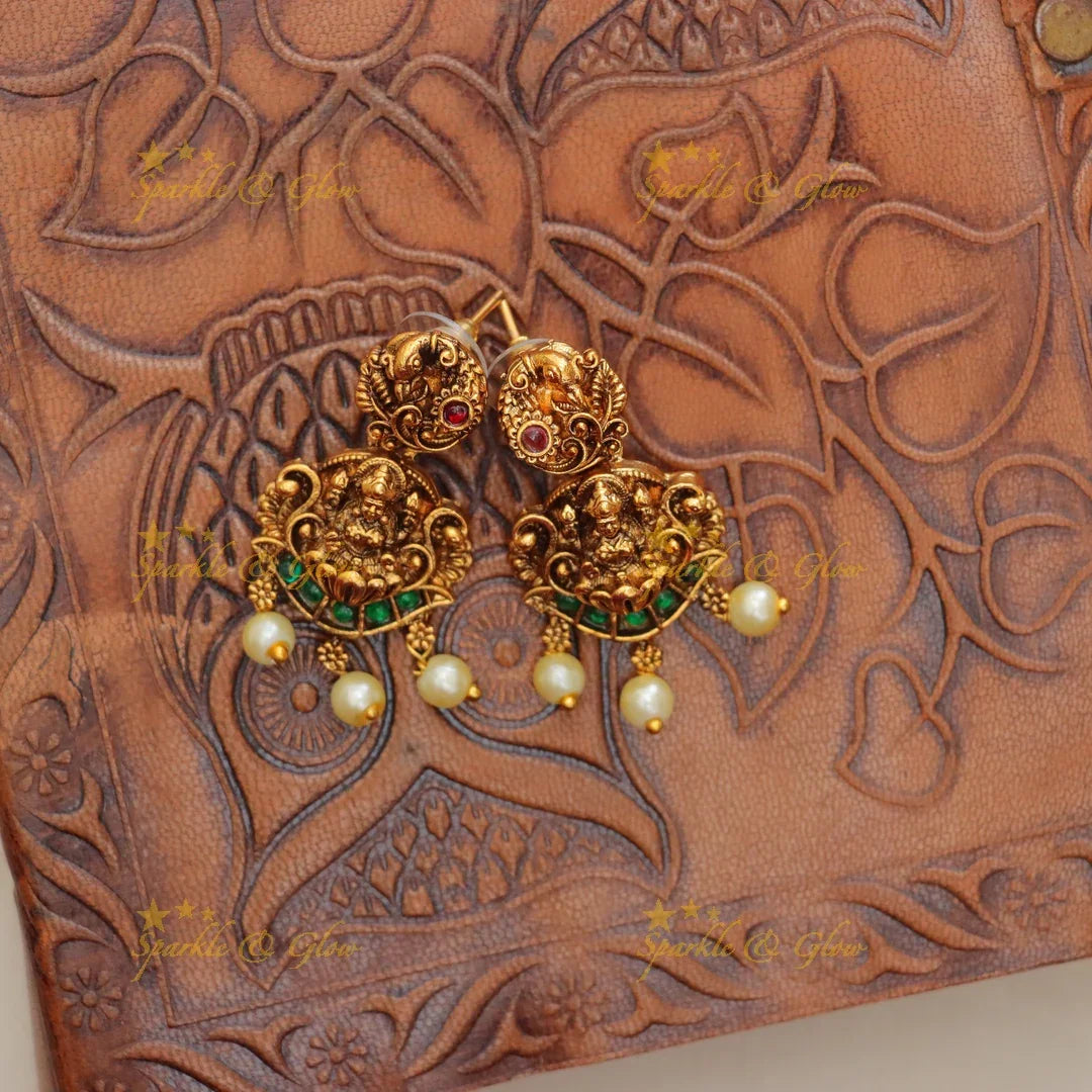 Grand Lakshmi Peacock carved Budgeted temple Bridal set