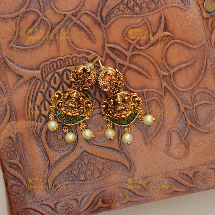 Grand Lakshmi Peacock carved Budgeted temple Bridal set