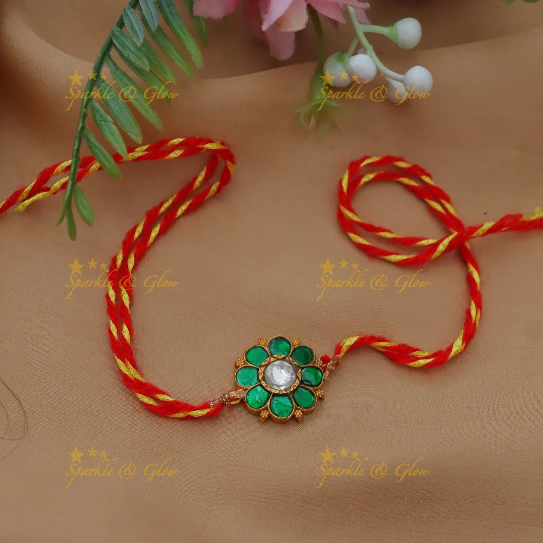 Exquisite Jadau Kundan Rakhi for Raksha Bandhan