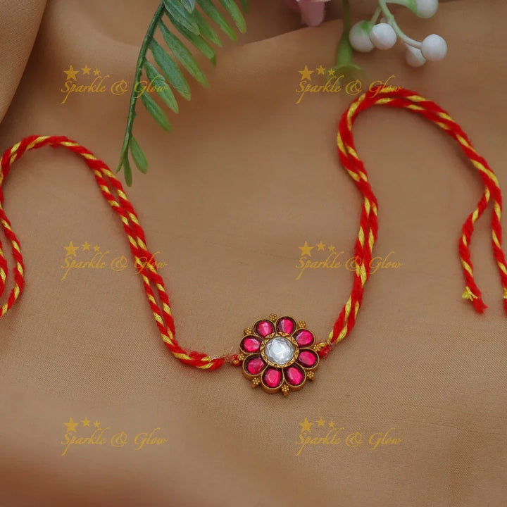 Exquisite Jadau Kundan Rakhi for Raksha Bandhan