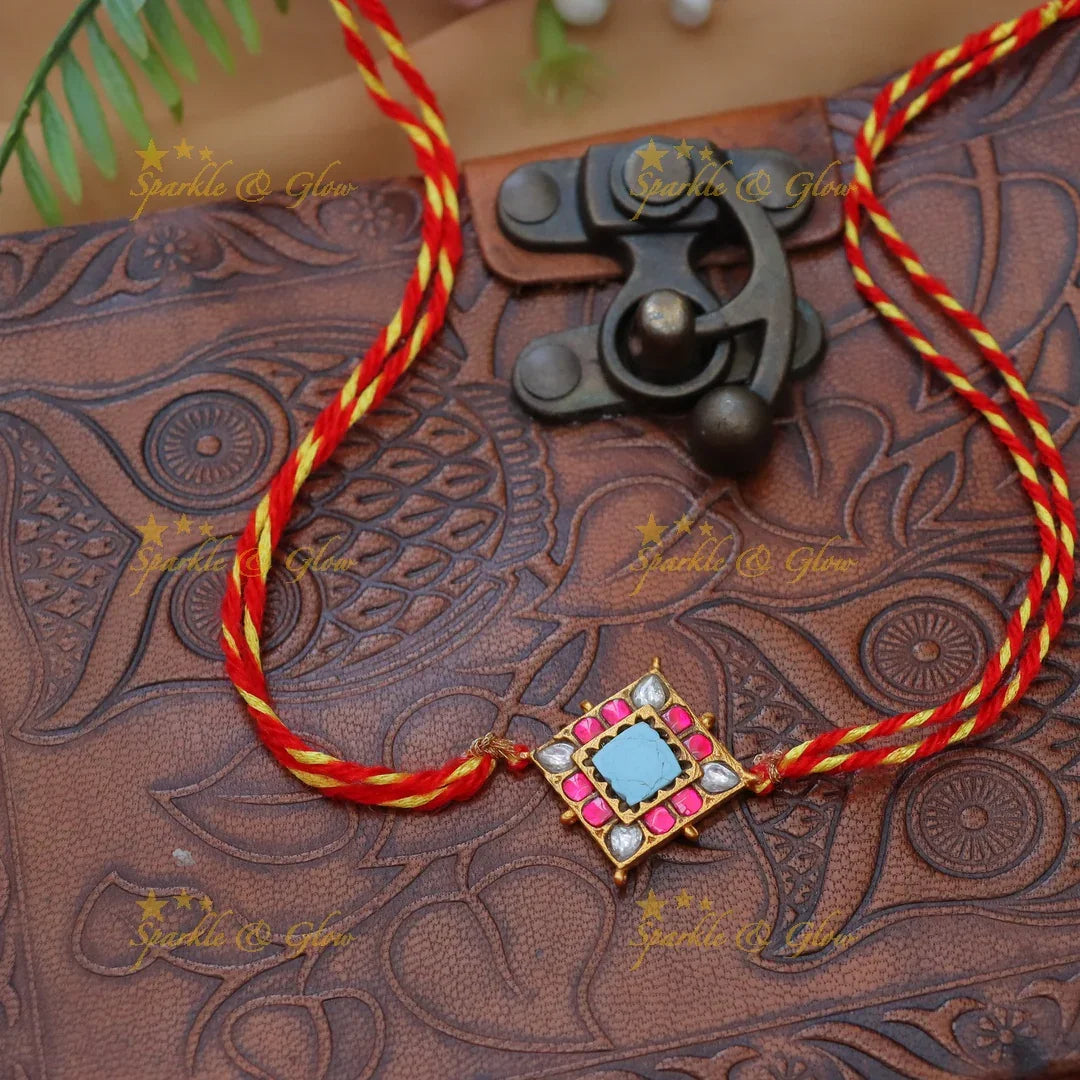 Exquisite Jadau Kundan Rakhi for Celebrations