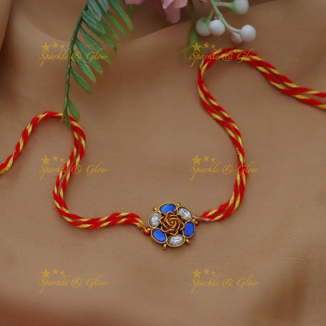 Gorgeous Kundan Rakhi for Raksha Bandhan Celebration