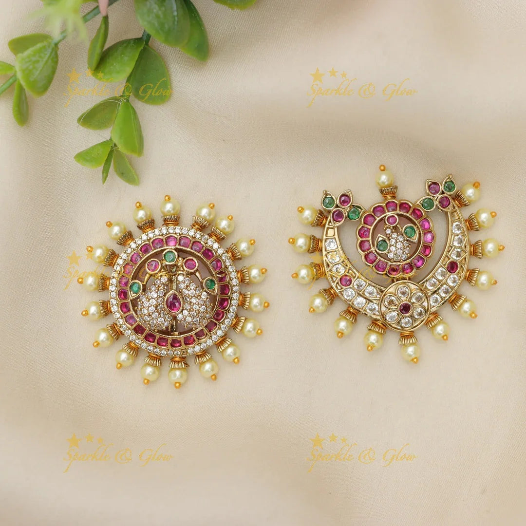 Dual Tone Peacock Jadabilla - Exquisite Festive Accessory