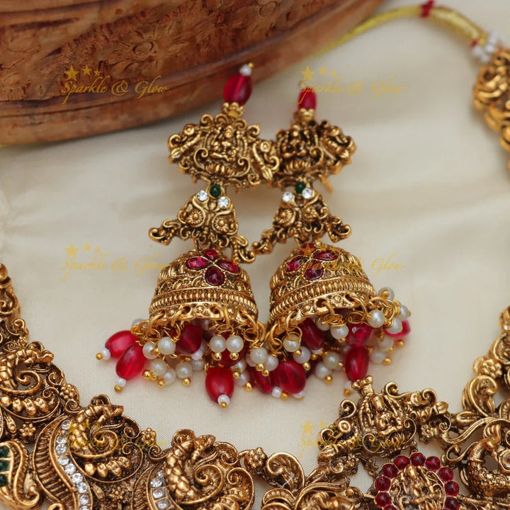 Exquisite Lakshmi Temple Necklace - Elevate Your Style