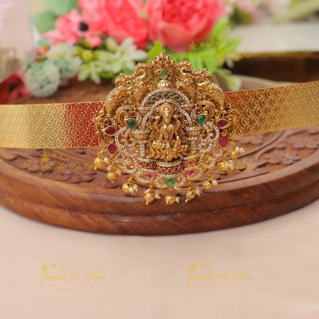 Exquisite Goddess Lakshmi Hip Belt for Weddings