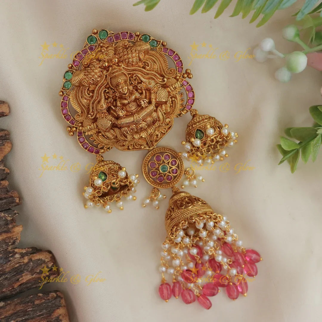 Exquisite Lakshmi Temple Hair Pin for Festive Elegance