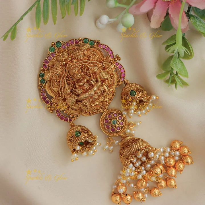 Exquisite Lakshmi Temple Hair Pin for Festive Elegance