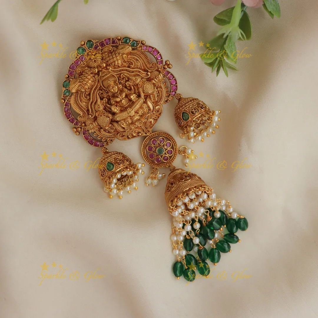 Exquisite Lakshmi Temple Hair Pin for Festive Elegance