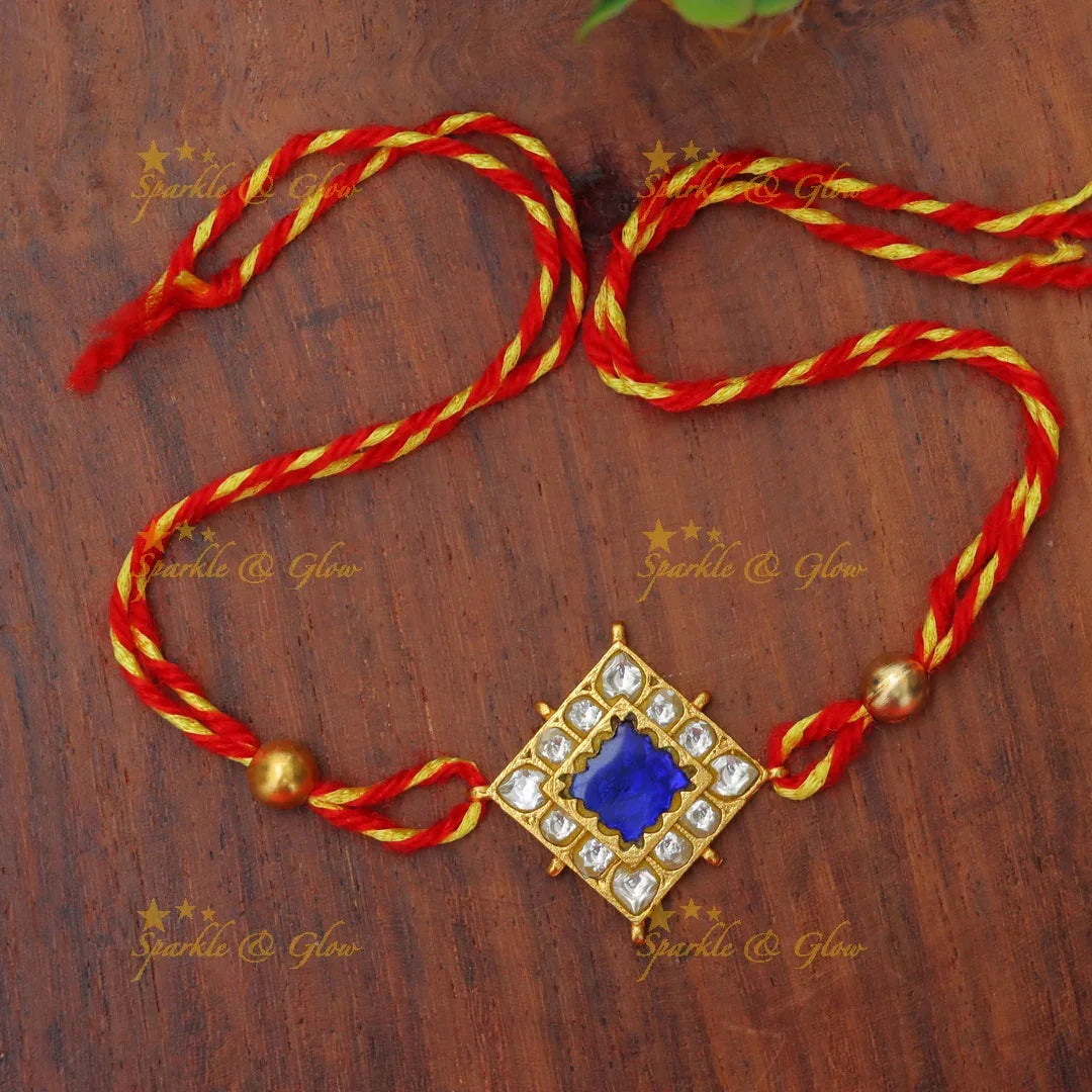 Exquisite Jadau Kundan Rakhi for Celebrations