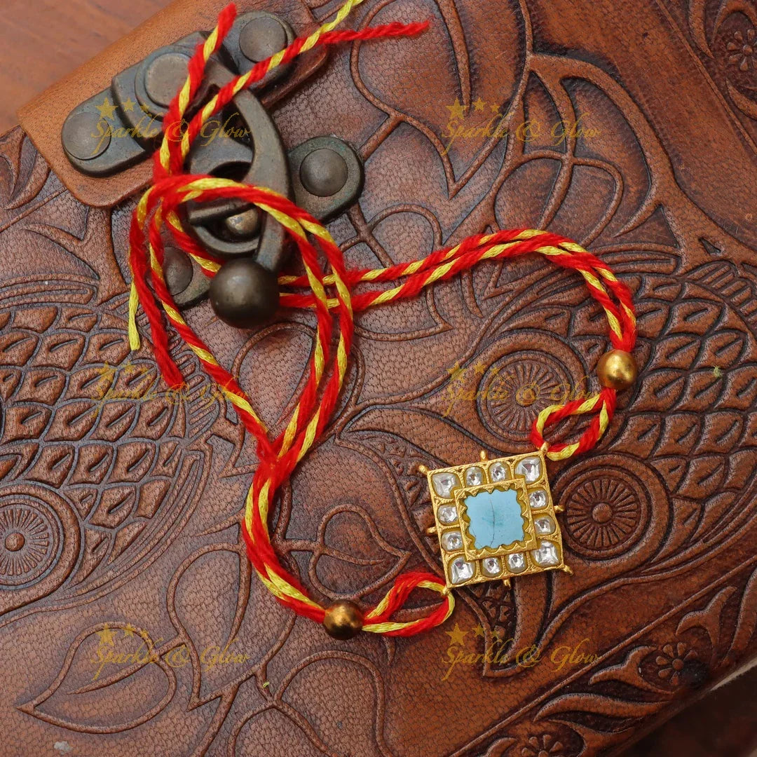Exquisite Jadau Kundan Rakhi for Celebrations