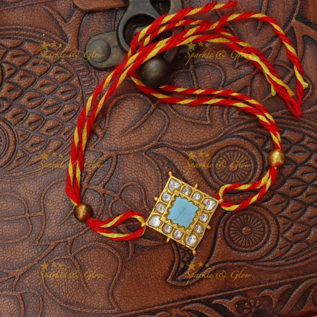 Exquisite Jadau Kundan Rakhi for Celebrations