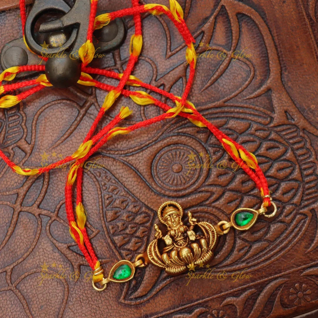 Exquisite Lakshmi Jadau Kundan Rakhi - Festive Elegance