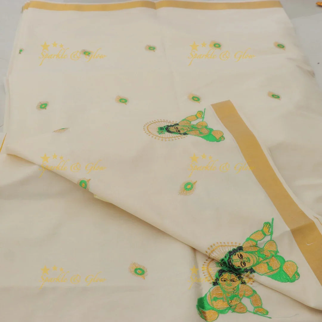 Radiant Balakrishna Kerala Tissue Saree for Festivities