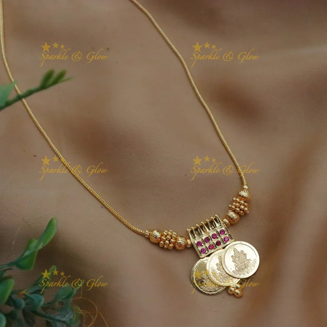 Exquisite Kerala Temple Coin Necklace for Celebrations