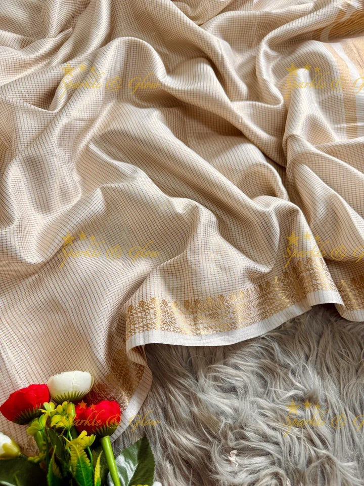Kerala Kasavu Saree - Elegance in Tissue Organza
