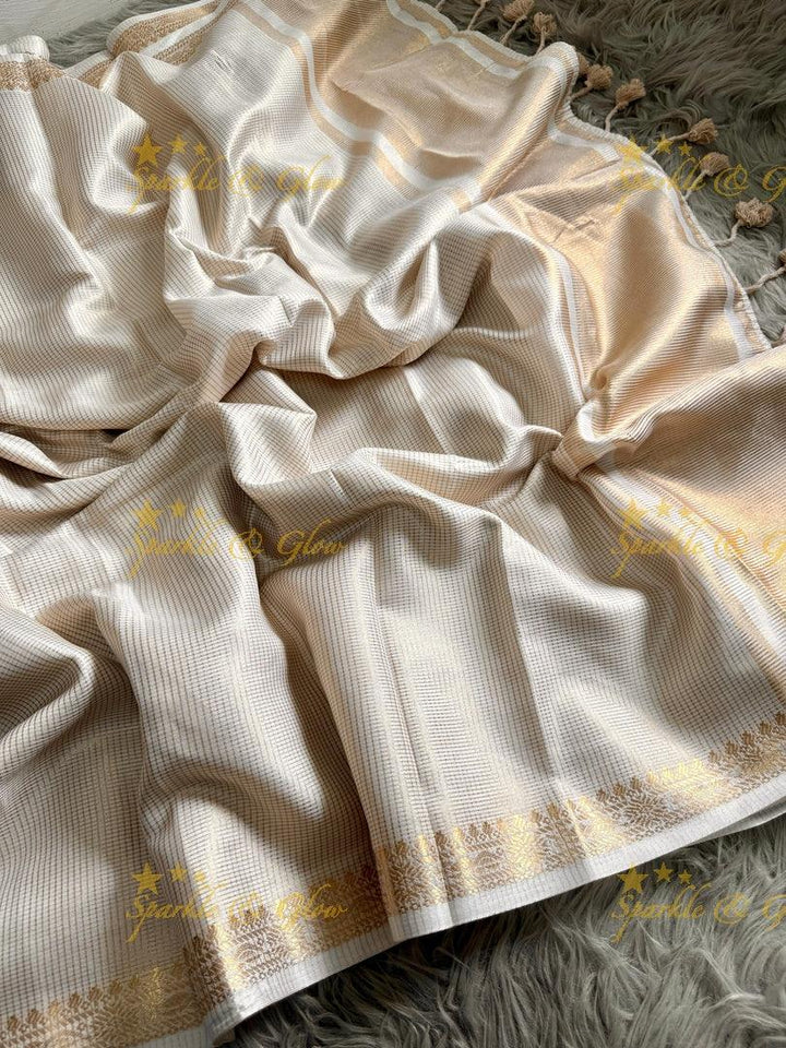 Kerala Kasavu Saree - Elegance in Tissue Organza