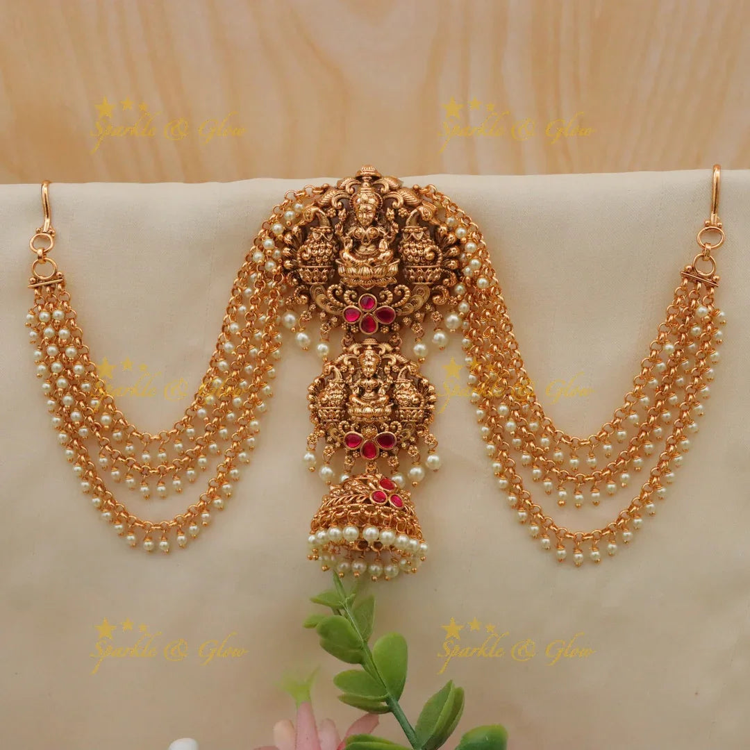 Exquisite Lakshmi Peacock Bridal Hair Accessory