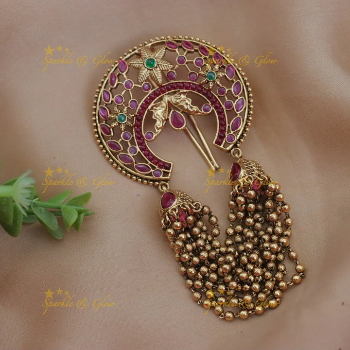 Gold Floral Hairpin | Elegant Wedding Hair Accessory