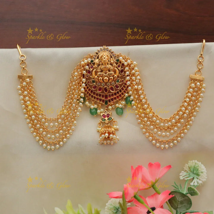 Exquisite Lotus Lakshmi Hairclip for Elegant Weddings