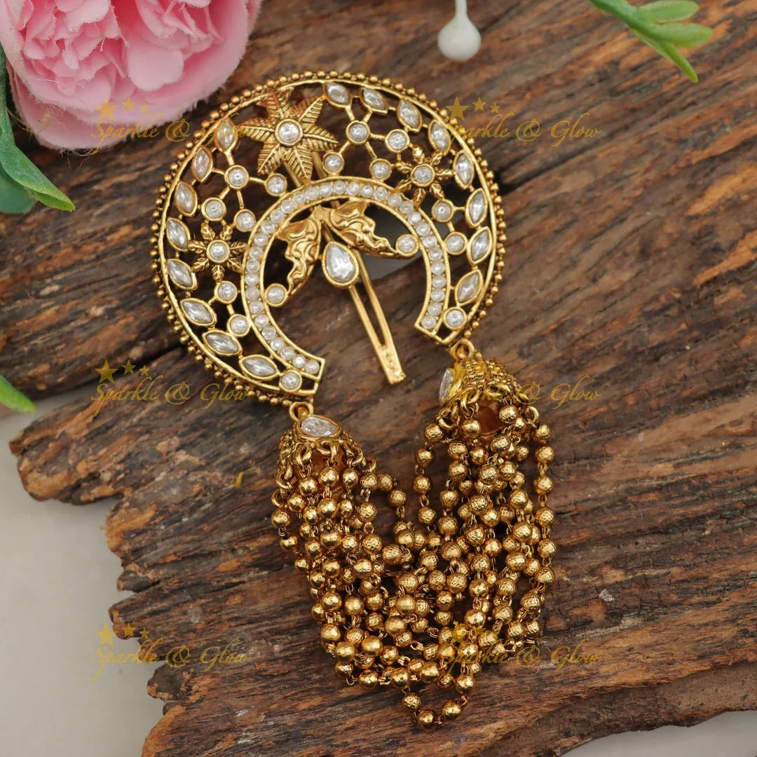 Gold Floral Hairpin | Elegant Wedding Hair Accessory