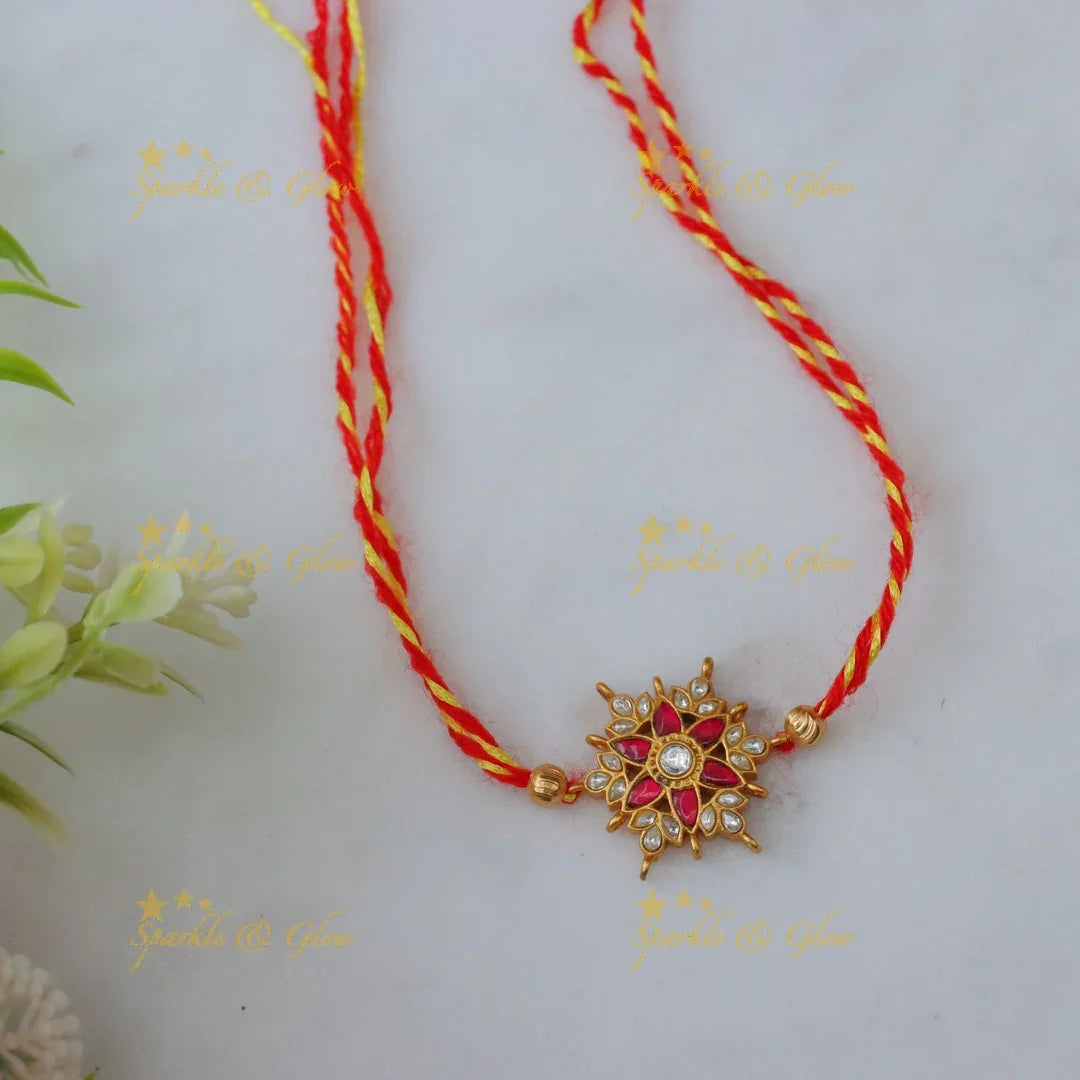 Exquisite Jadau Kundan Rakhi for Cherished Moments