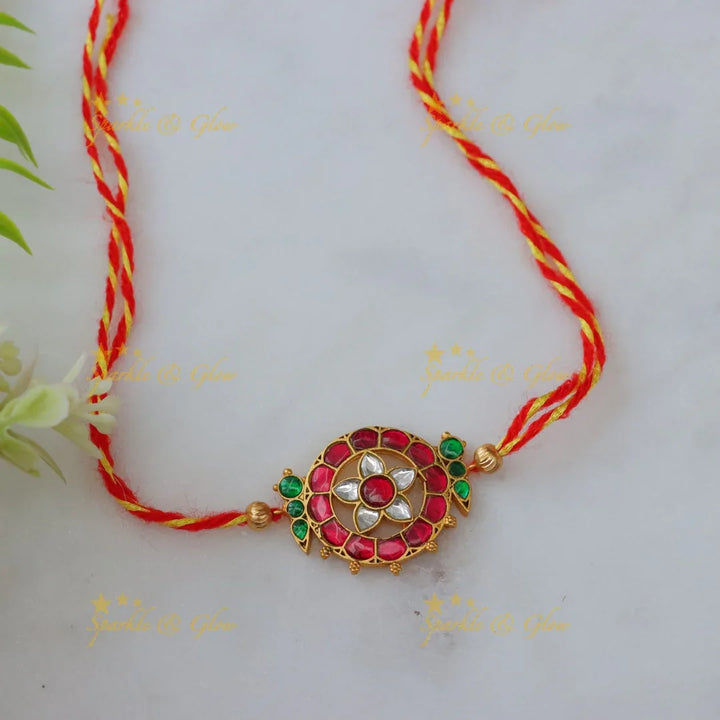 Exquisite Kundan Rakhi - Celebrate with Elegance