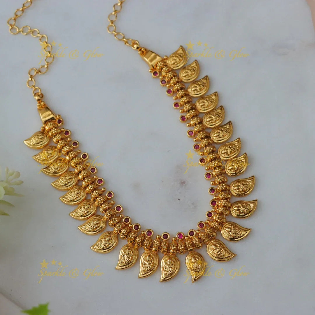 Kerala Gold Mango Necklace for Celebrations
