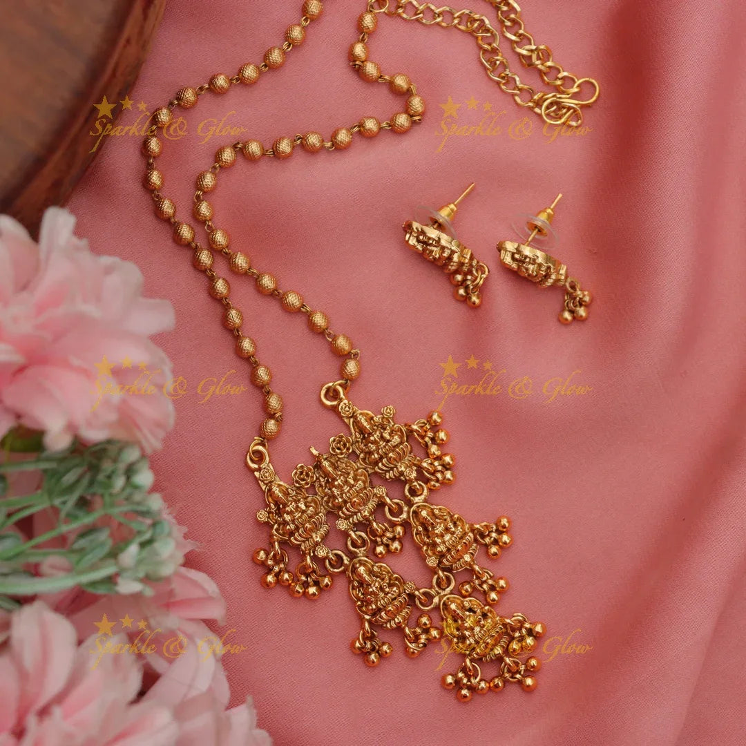Exquisite Lakshmi Gold Necklace | Imitation Jewelry