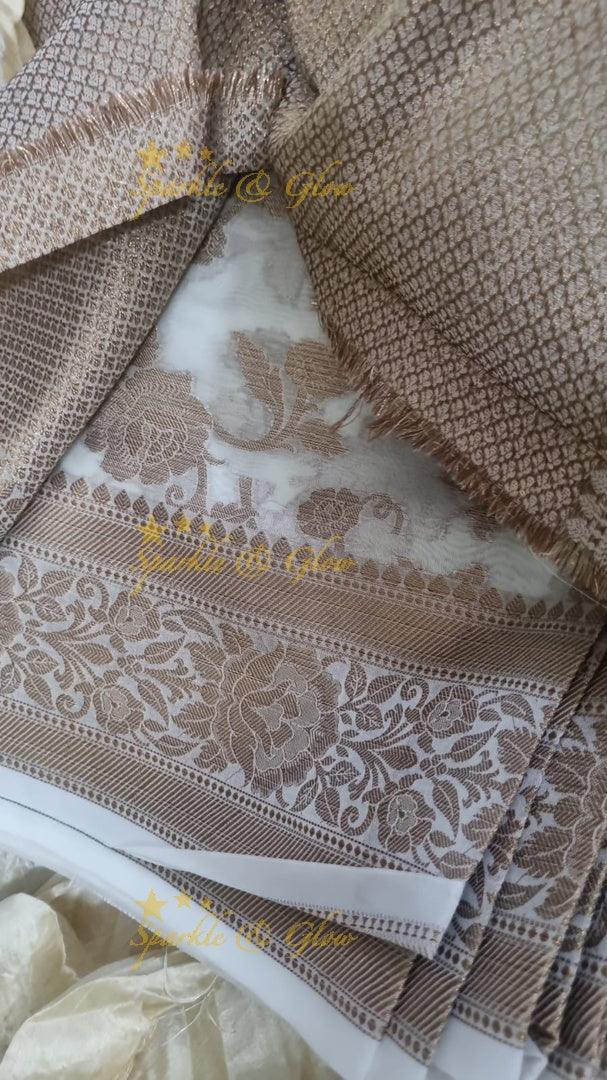 Elegant Banarasi Saree with Floral Motifs - Perfect for Festive Occasions