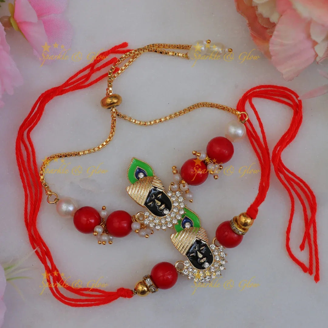 Exquisite Krishna Rakhi Bracelet for Festive Elegance