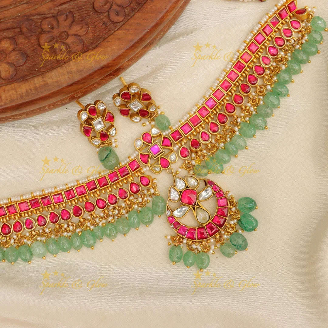 Radiant Jadau Kundan Choker Necklace for Weddings