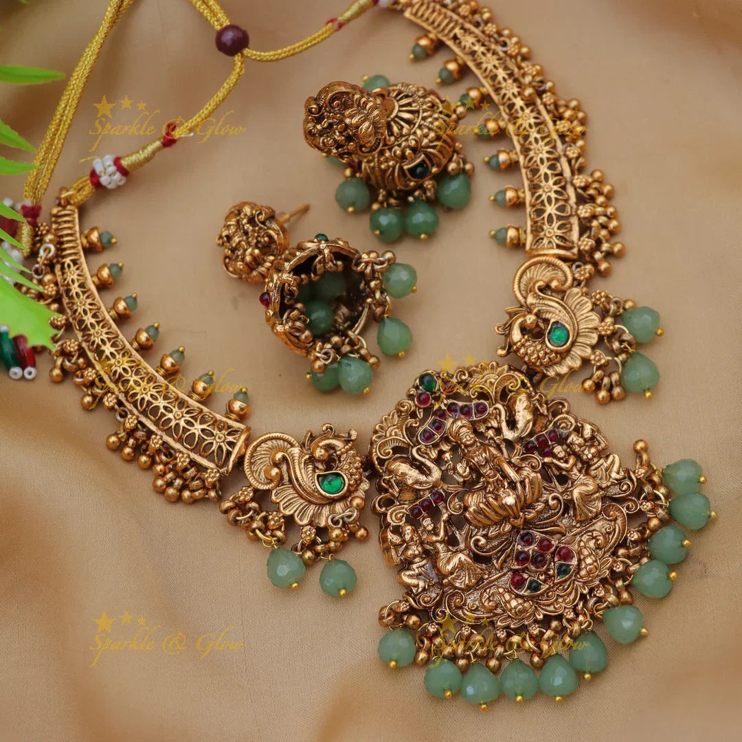 Exquisite Lakshmi Temple Necklace for Celebrations