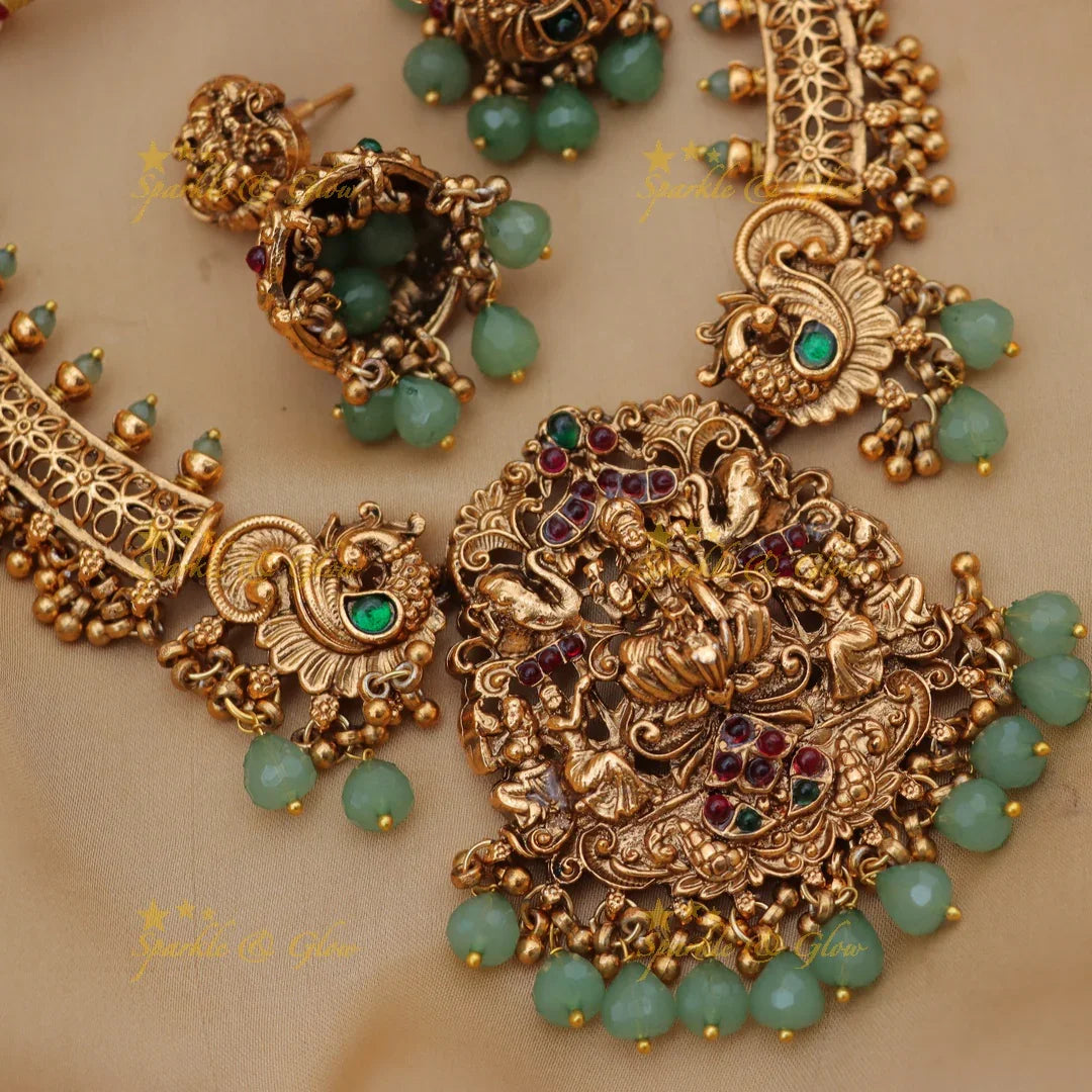 Exquisite Lakshmi Temple Necklace for Celebrations
