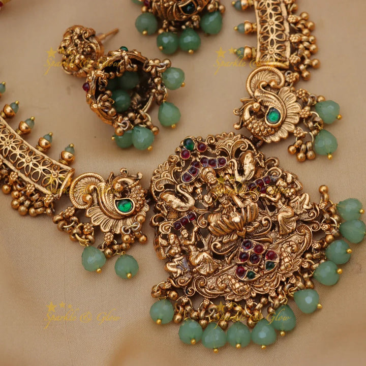 Exquisite Lakshmi Temple Necklace for Celebrations