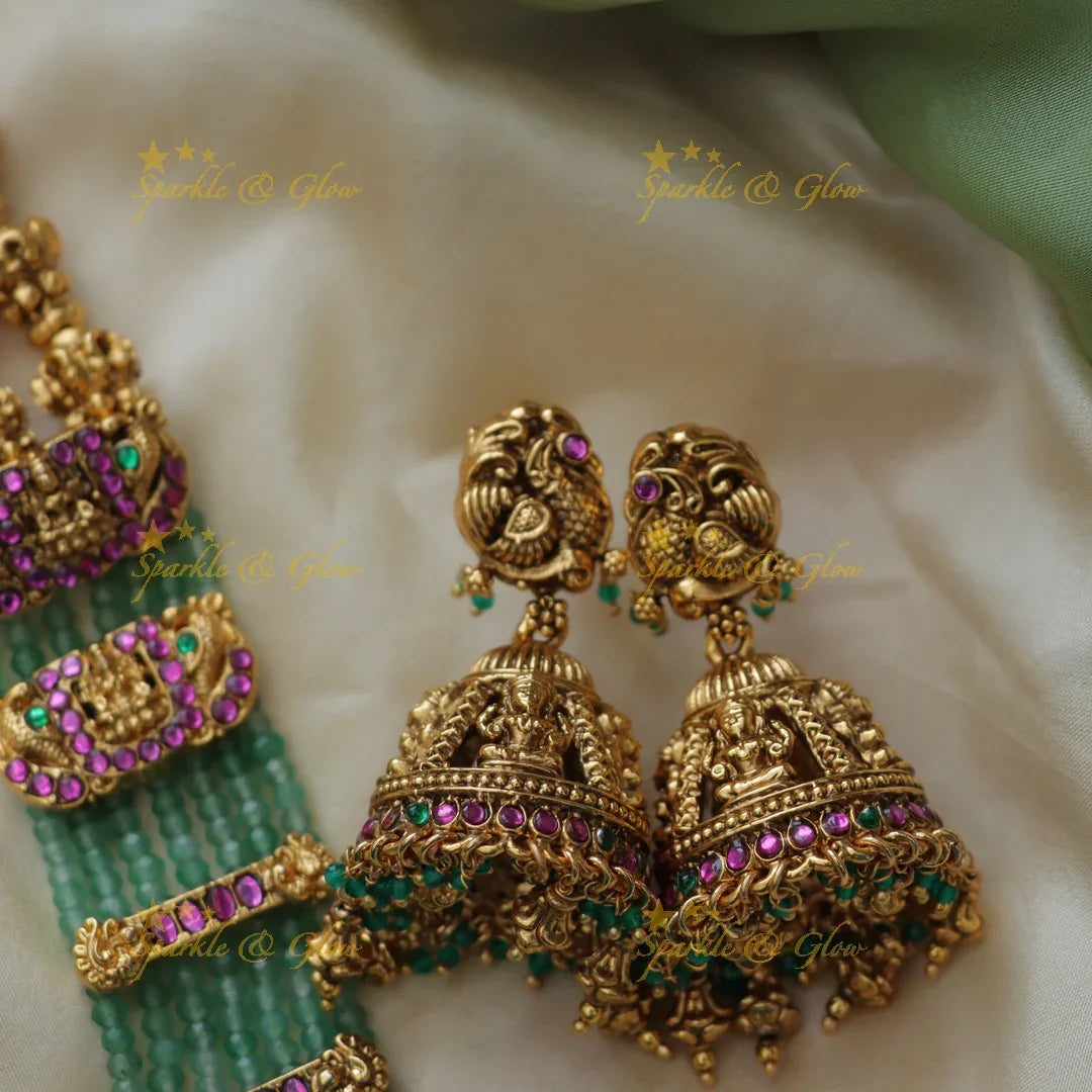 Mintgreen Jadau Necklace - Regal Layers of Elegance