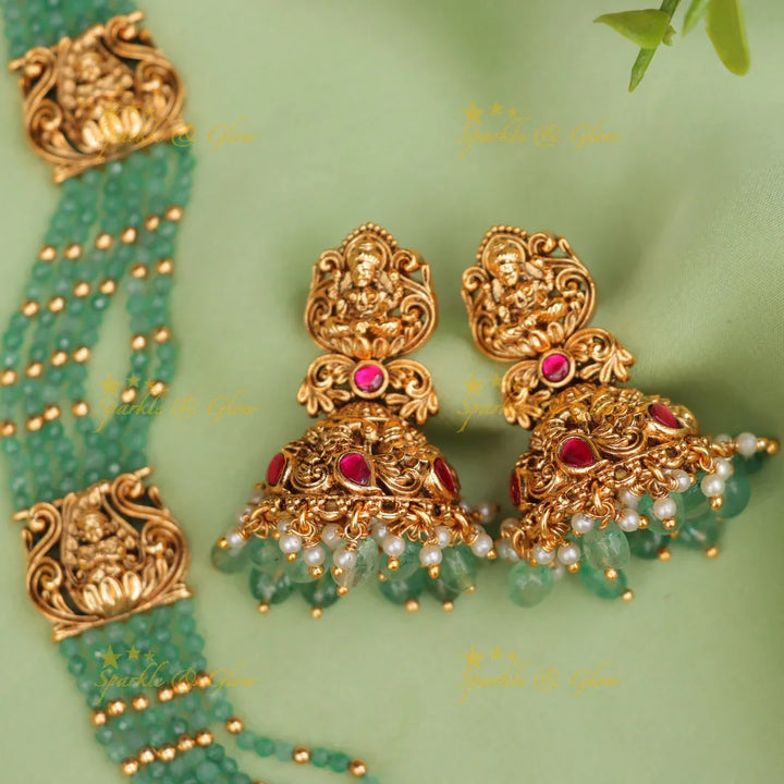 Elegant Lakshmi Pendant Necklace for Wedding Elegance