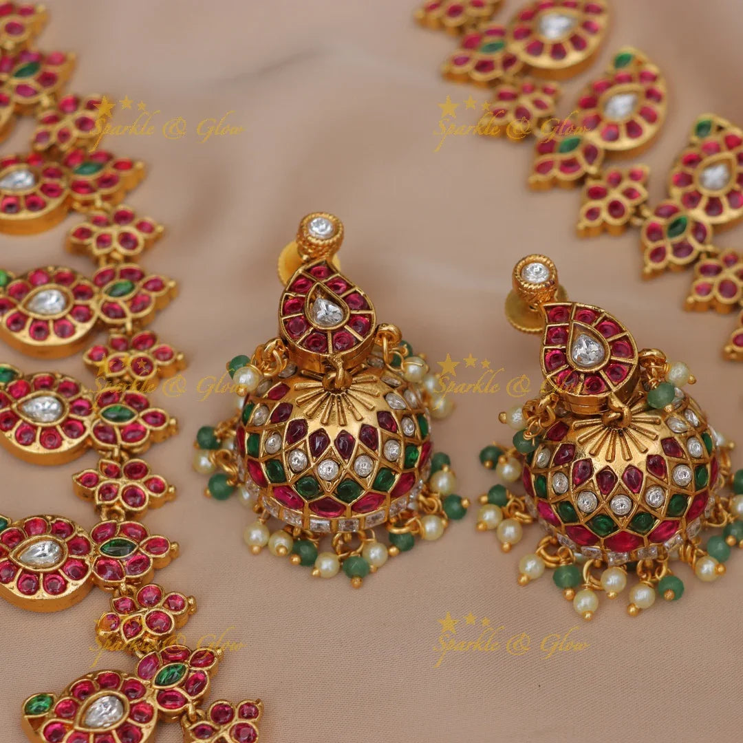 Majestic Jadau Peacock Necklace for Celebrations