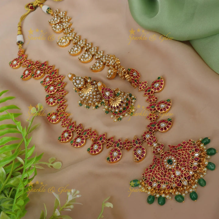 Majestic Jadau Peacock Necklace for Celebrations