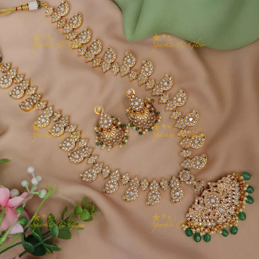 Majestic Jadau Peacock Necklace for Celebrations