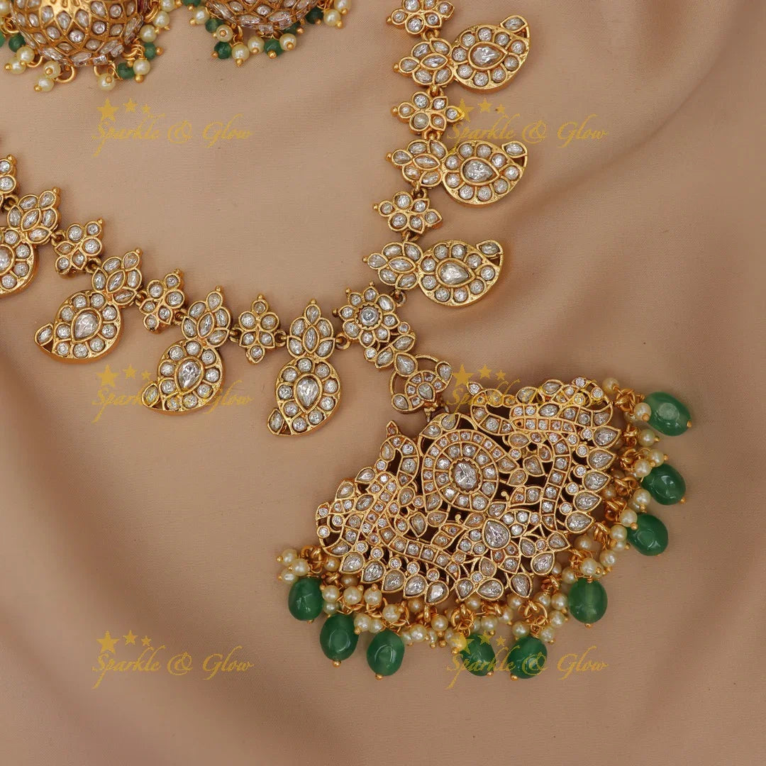 Majestic Jadau Peacock Necklace for Celebrations