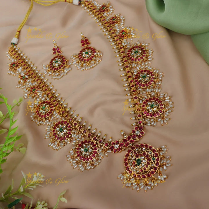 Exquisite Peacock Necklace Set for Weddings & Festivities