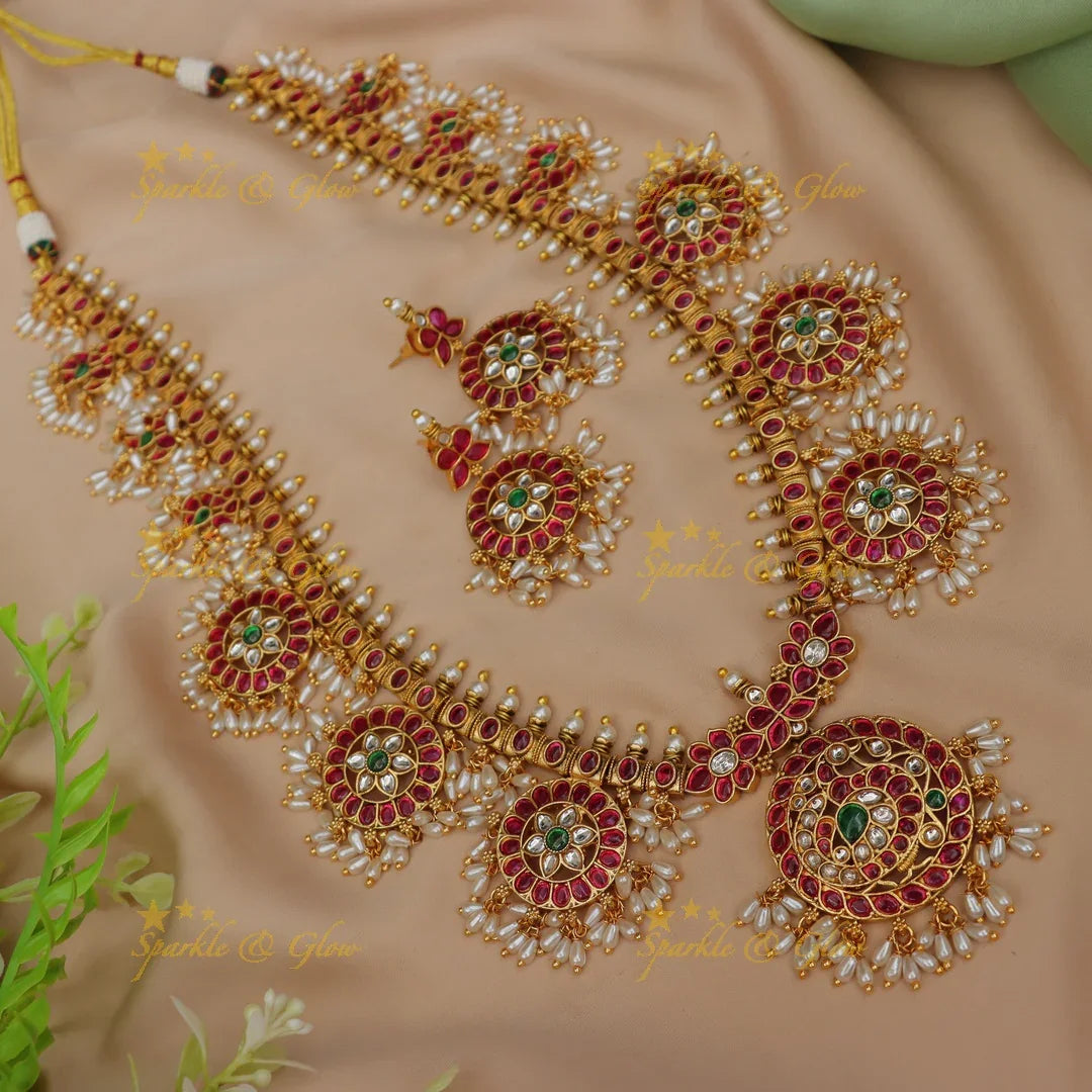 Exquisite Peacock Necklace Set for Weddings & Festivities