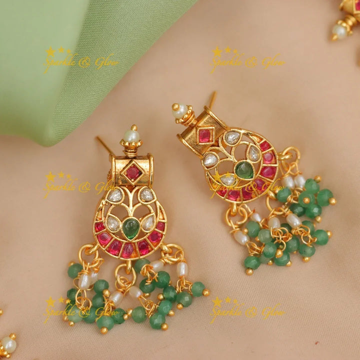 Exquisite Jadau Kundan Guttapusalu Necklace Set Online