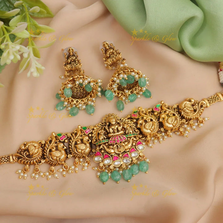 Exquisite Jadau Kundan Lakshmi Necklace - New Arrival