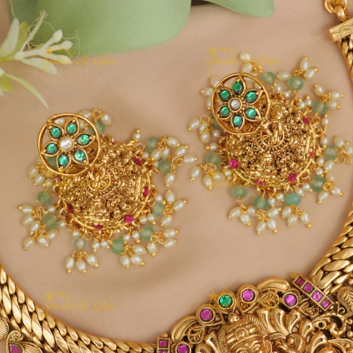 Enchanting Lakshmi Jadau Necklace for Festive Elegance