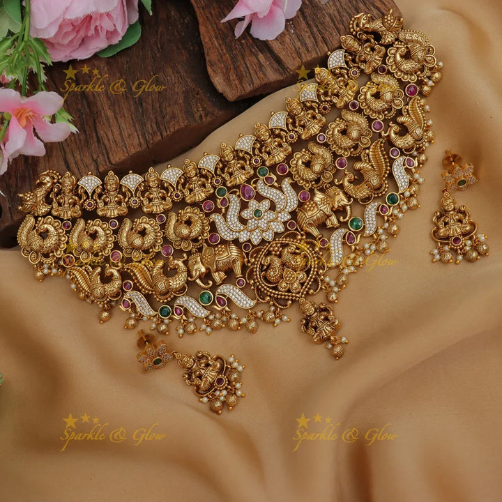Exquisite Temple Choker Necklace for Weddings