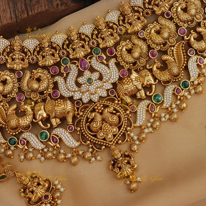 Exquisite Temple Choker Necklace for Weddings