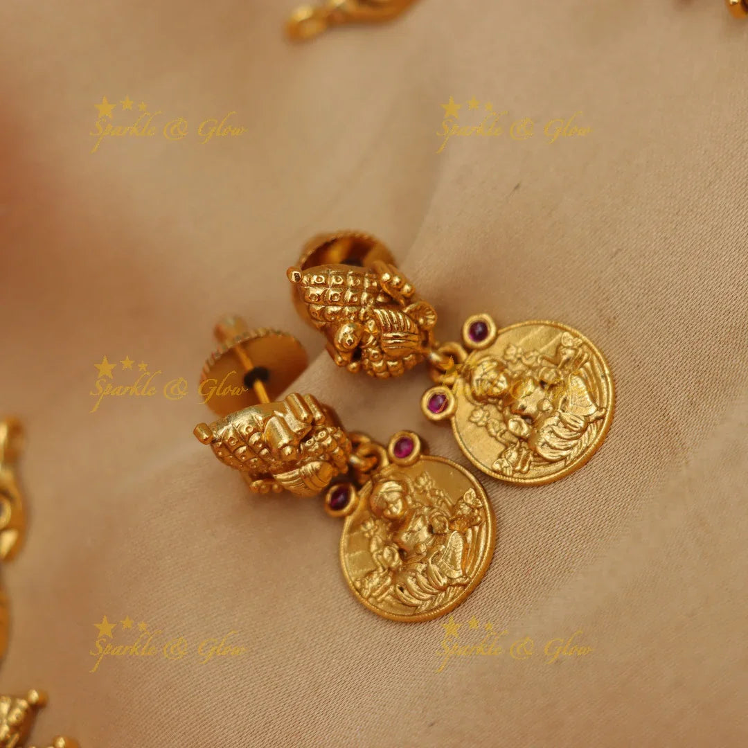 Exquisite Peacock Lakshmi Coin Necklace for Festive Glamour