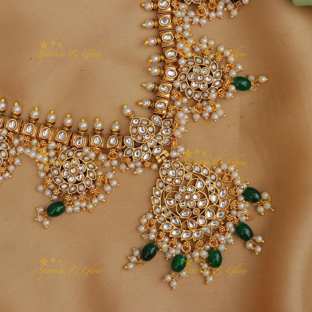 Exquisite Jadau Necklace Set for Elegant Celebrations