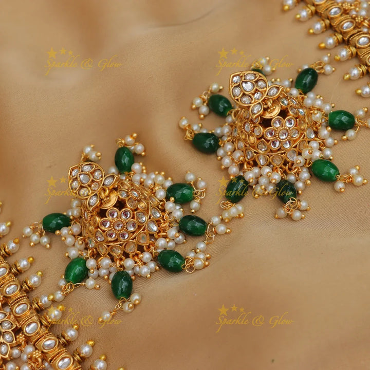 Exquisite Jadau Necklace Set for Elegant Celebrations
